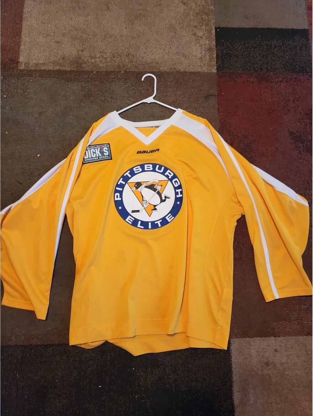 🔥Pittsburgh Penguins Dicks Practice Jersey Size XXL Gold 🔥